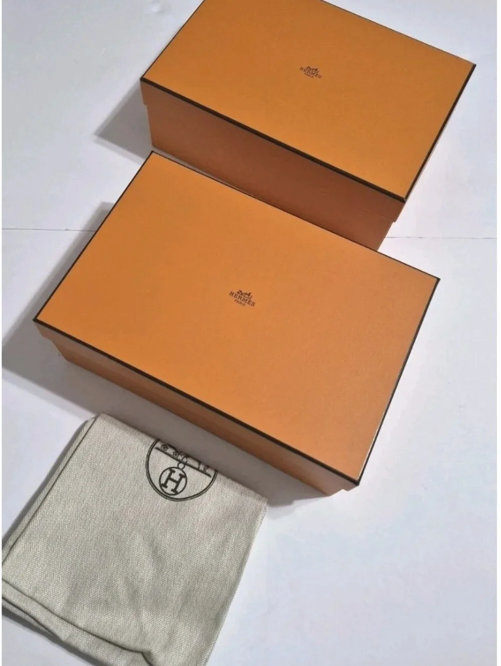 Authentic Hermes Empty Shoe Boxes + Dust Bags + Shopping Bags +...